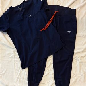 Lago Dark Blue Scrub Set